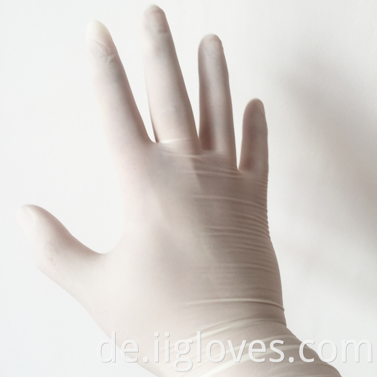 China Lieferant Latex Gummihandschuhe Latexpulverpulverhandschuhe für Industrie